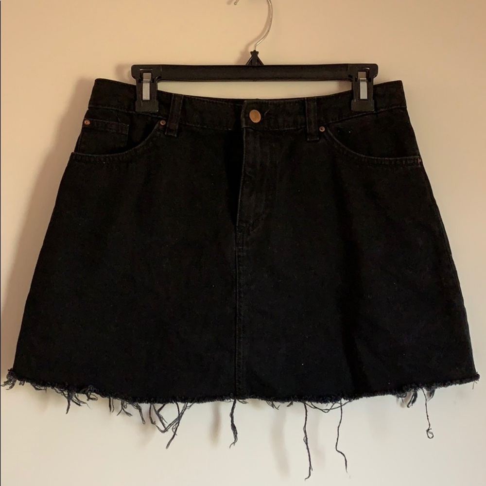 Black jean skirt
